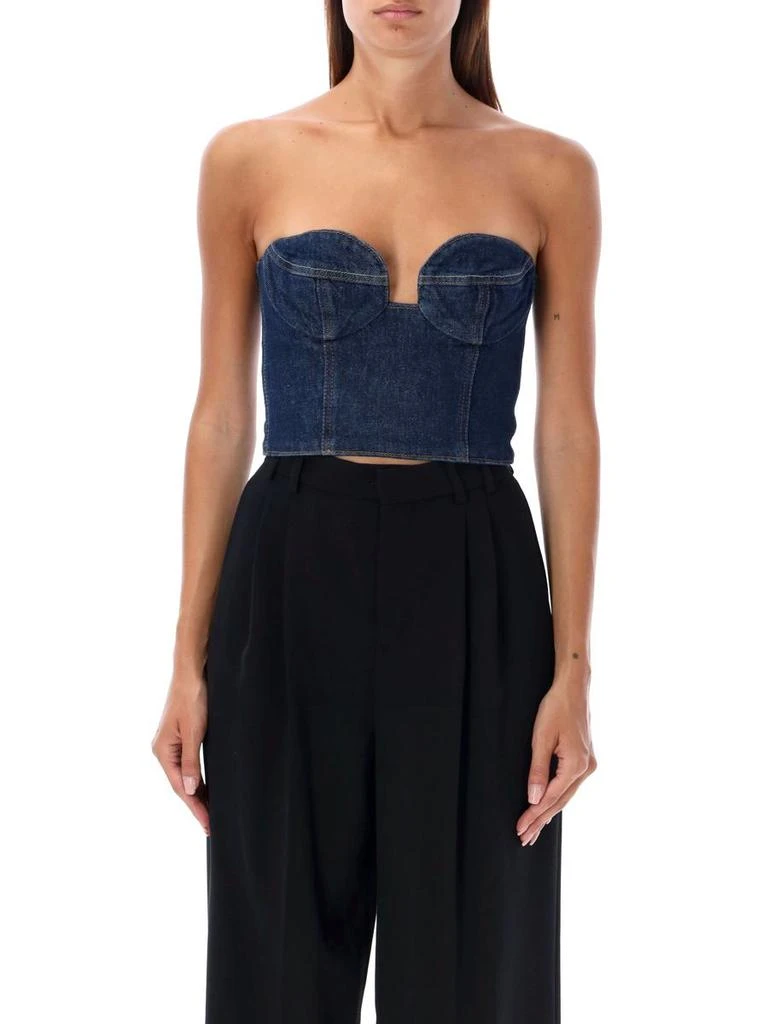 Magda Butrym Magda Butrym Bustier Denim Top 1