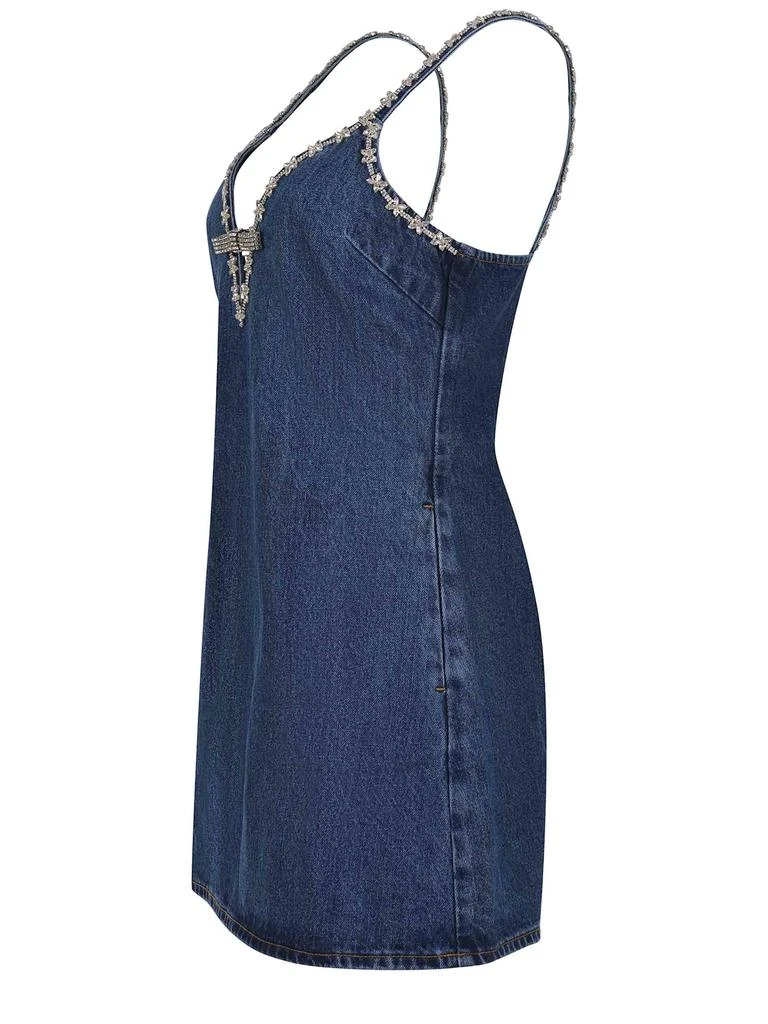 Self Portrait Denim Mini Dress With Strap 2
