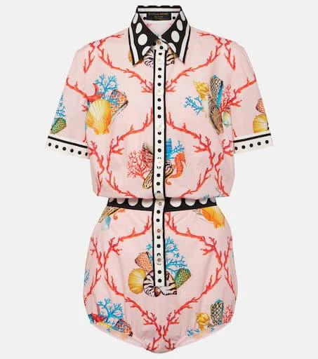 Dolce 
Gabbana Capri printed cotton playsuit 1