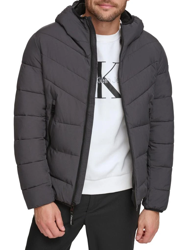 Calvin Klein Faux Fur Hooded PufferJacket