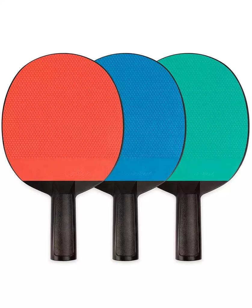 Champion Sports Plastic Rubber Face Table Tennis Paddle, Set of 6 2