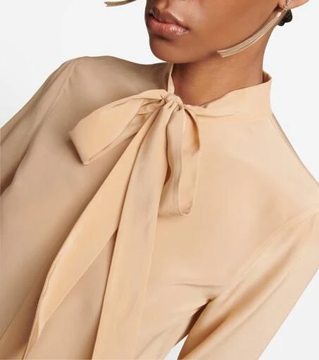 Yves Saint Laurent Tie-neck silk shirt 4