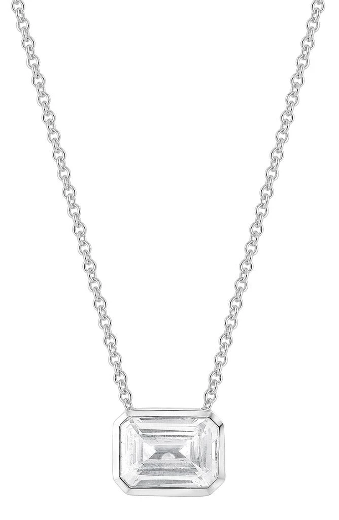 Badgley Mischka Emerald Cut Lab Created Diamond Necklace - 0.75ctw 3