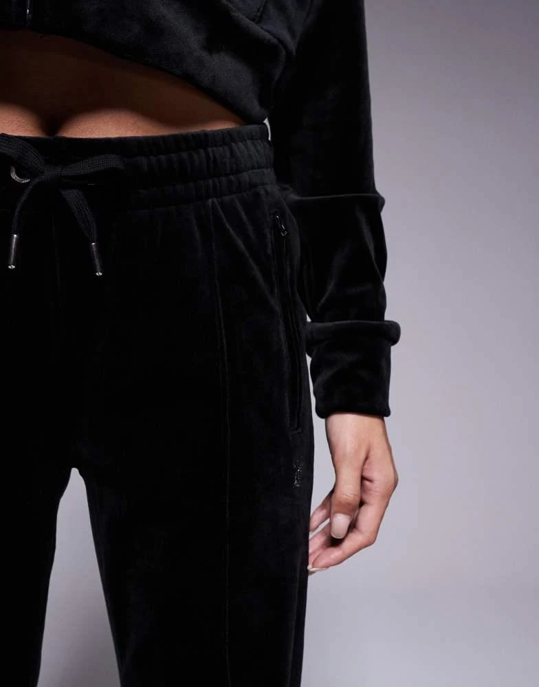 Juicy Couture Juicy Couture velour straight leg joggers co-ord in black 5