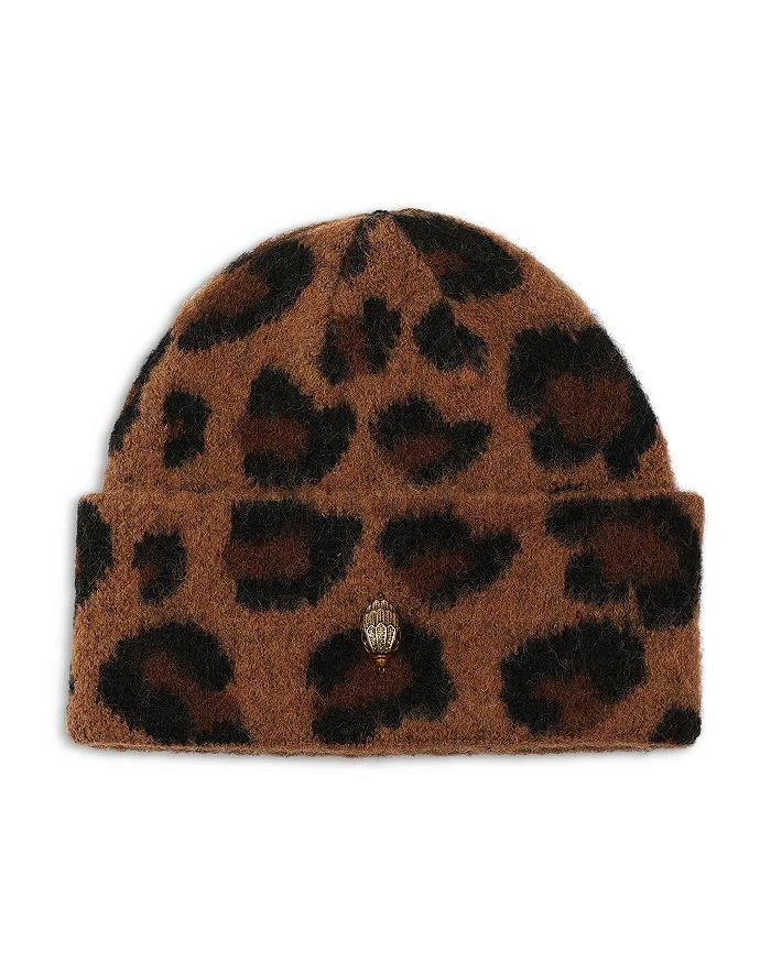 Kurt Geiger Southbank Knit Leopard Beanie, NWT LEOPARD BEANIE Leopard Print Knitted Beanie by KURT GEIGER  main image 2