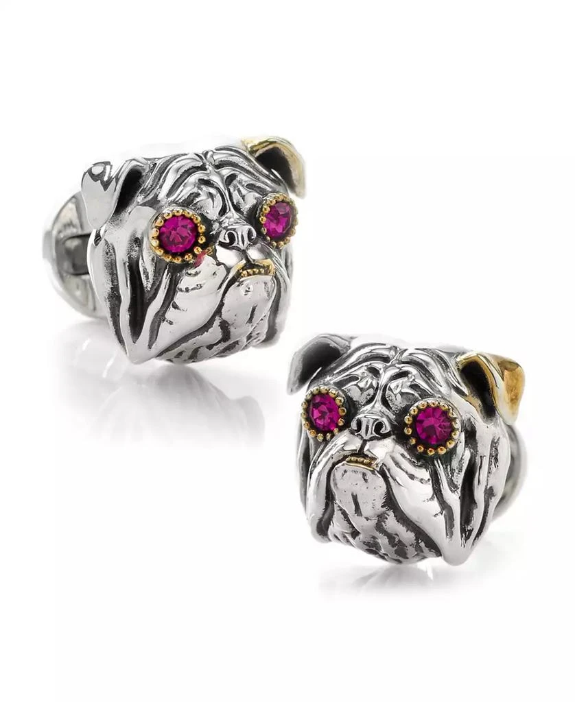 Ox and Bull Trading Co. Men's Sterling Silver English Bulldog Cufflinks 1