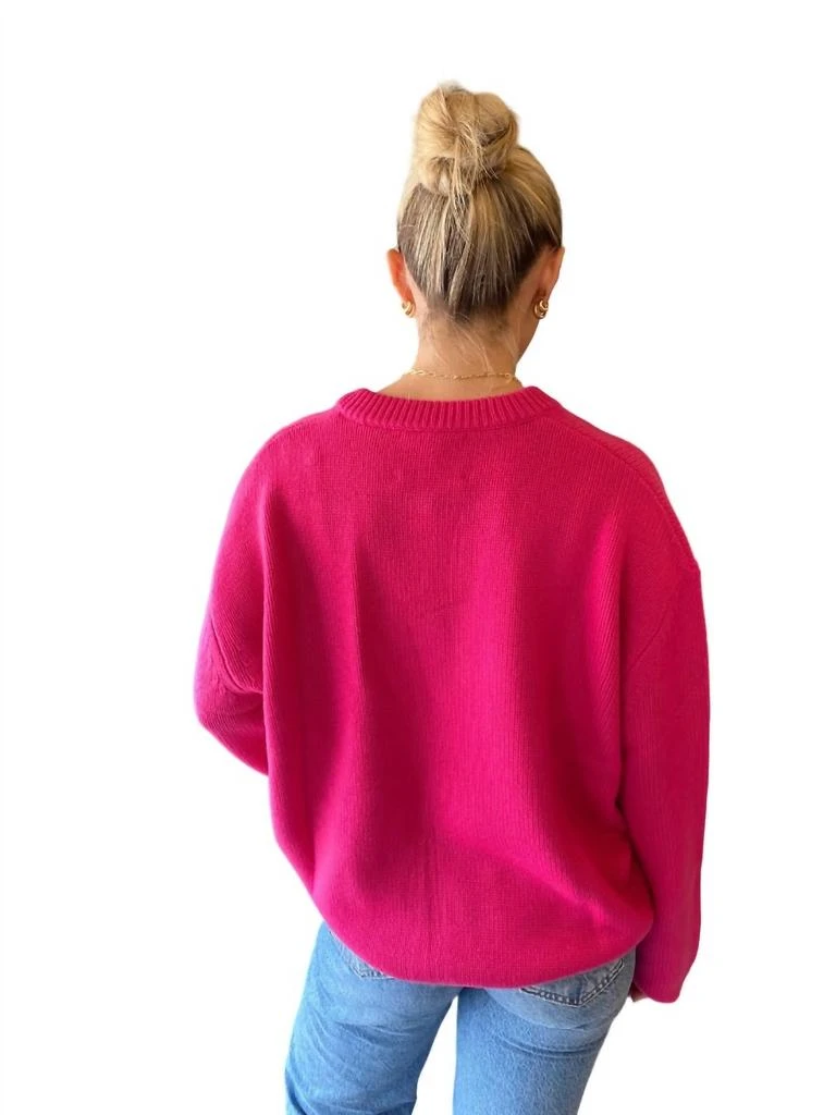 Lisa Yang Lou Cashmere Sweater In Hibiscus 2