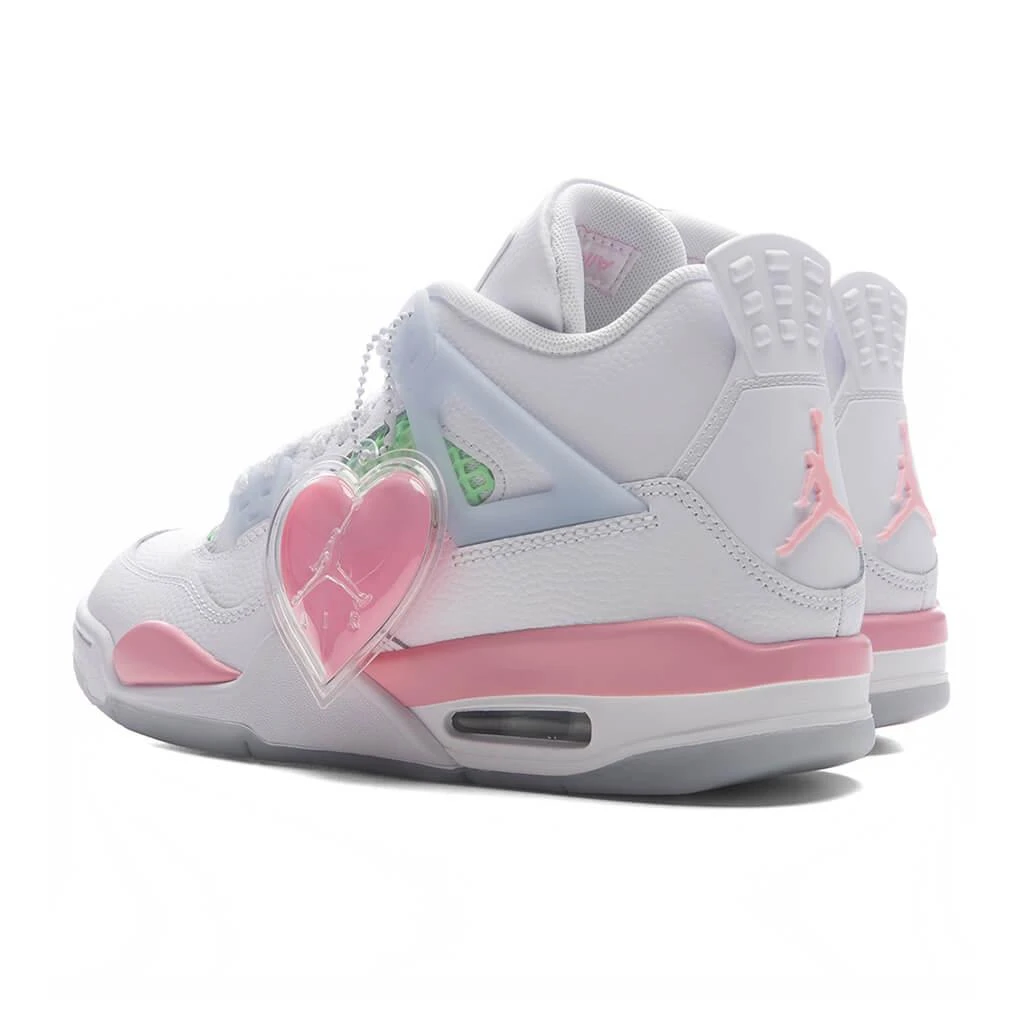 Jordan Air Jordan 4 Retro 
Valentine
s Day
 (GS) - White/Medium Soft Pink/Half Blue 3