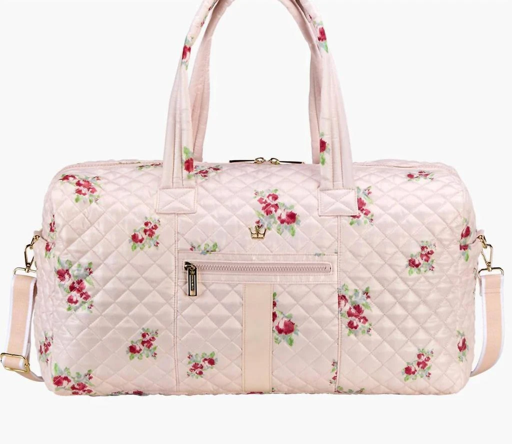 Oliver Thomas Women
s Weekender Duffle Bag In Petal Pink Bouquet Floral