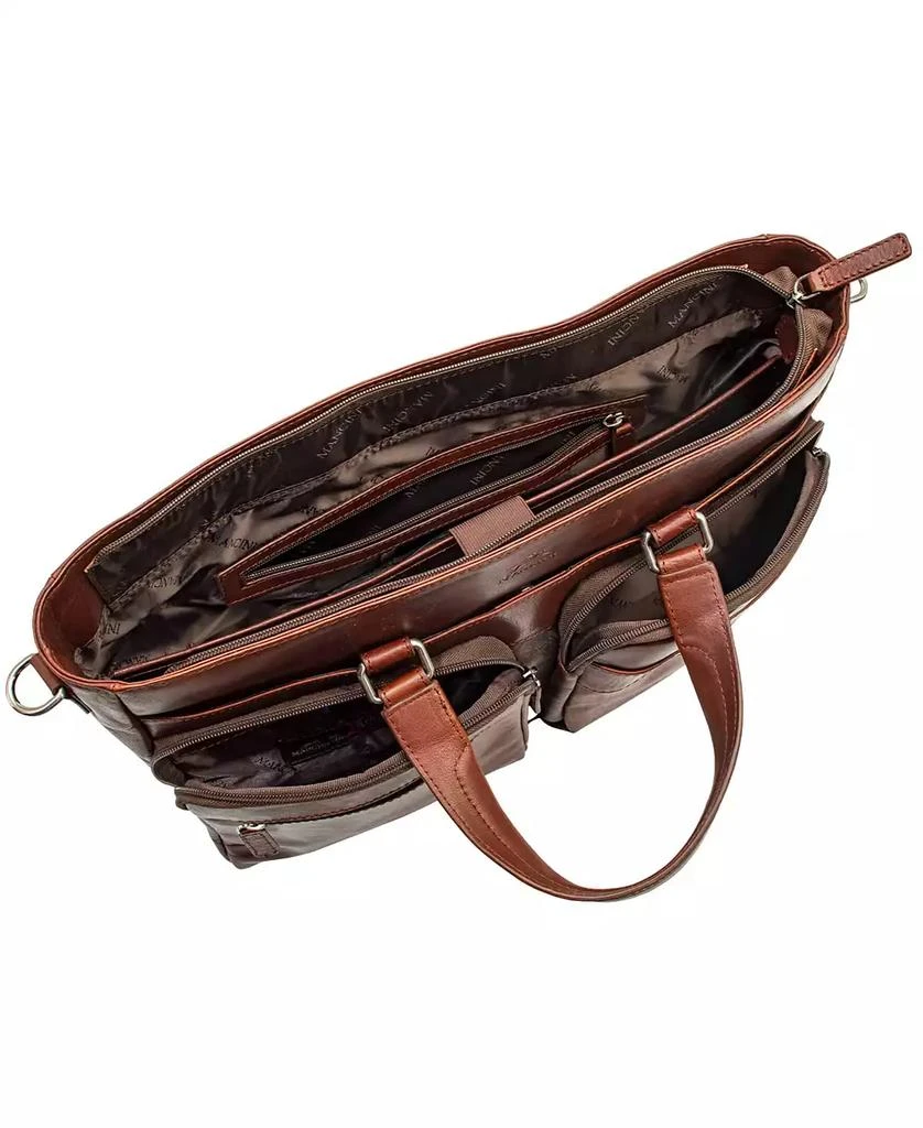 Mancini Leather Goods Men's Buffalo Single Compartment Briefcase for 14" Laptop 4