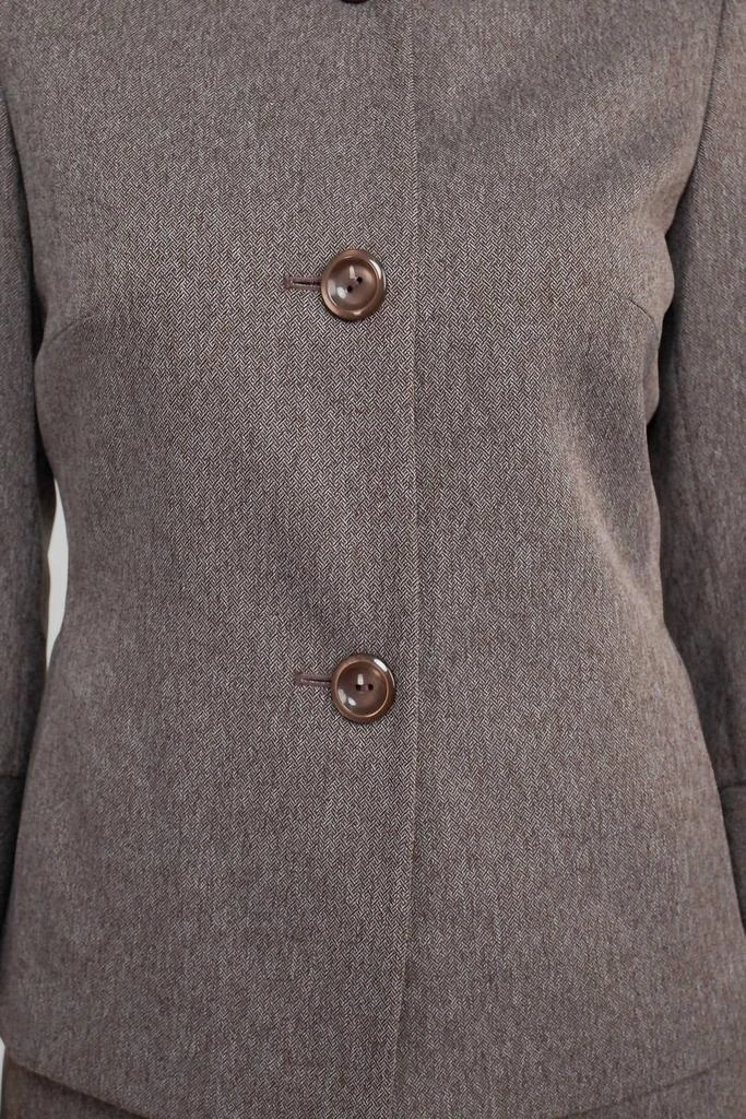 NYP Suits Nyp Suits - Crew Neck 3-button Slit Back Crepe Skirt Set 7