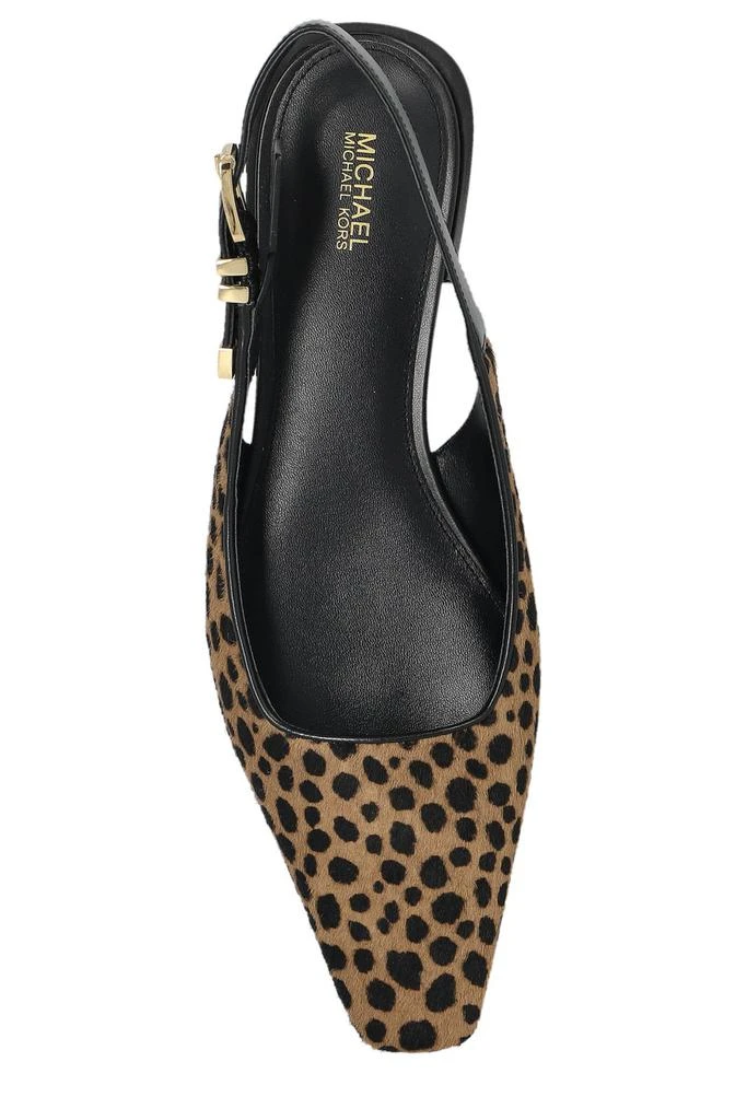 Michael Kors Michael Michael Kors Darrington Leopard Printed Slingback Flat Shoes 4