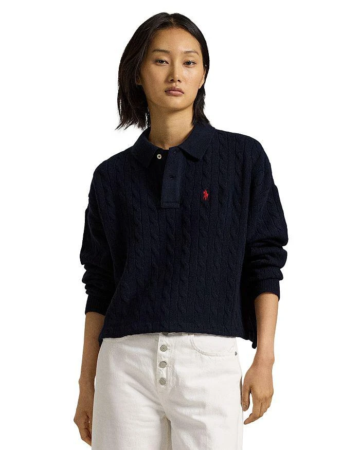 Ralph Lauren Lauren Ralph Lauren Cable Wool Cashmere Polo Shirt 1