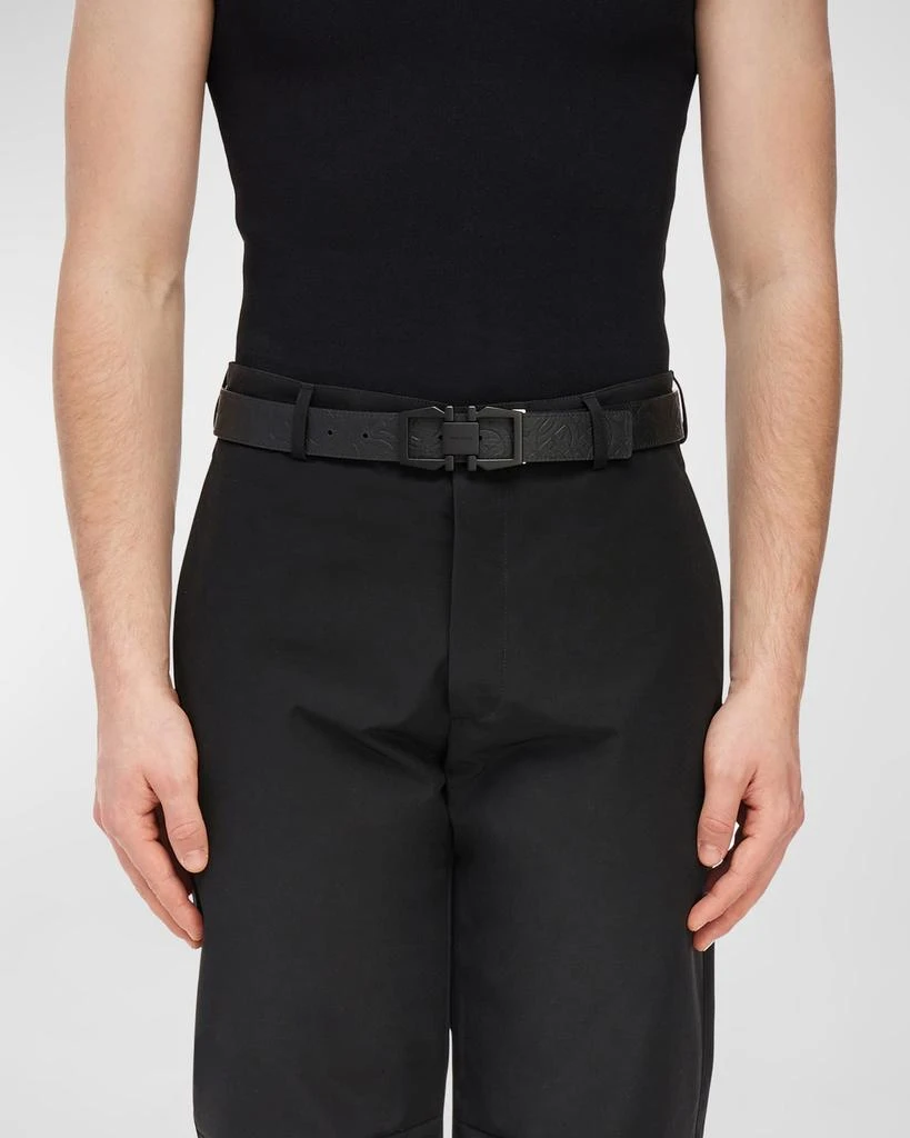 Salvatore Ferragamo Men
s Gancini-Embossed Reversible Leather Belt 4