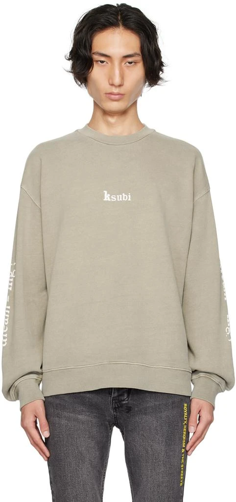 Ksubi Taupe Dreaming Biggie Sweatshirt 1