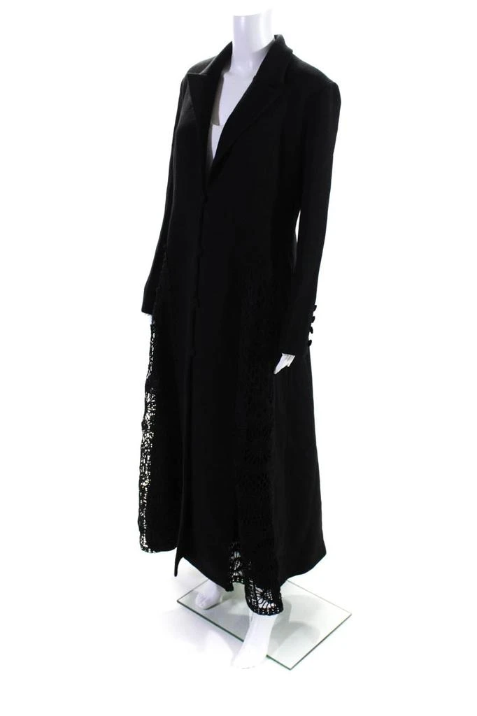 Sandra Mansour Womens Blazer Midi Dress with Crochet Gaudet  Black 3
