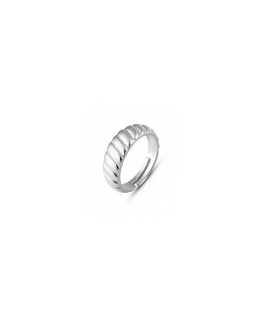 Spero London Croissant Ring In Sterling Silver Gold Vermeil