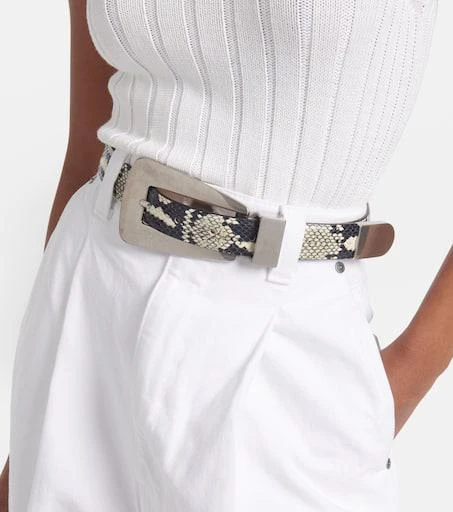 Khaite Lucca snake-effect leather belt 2