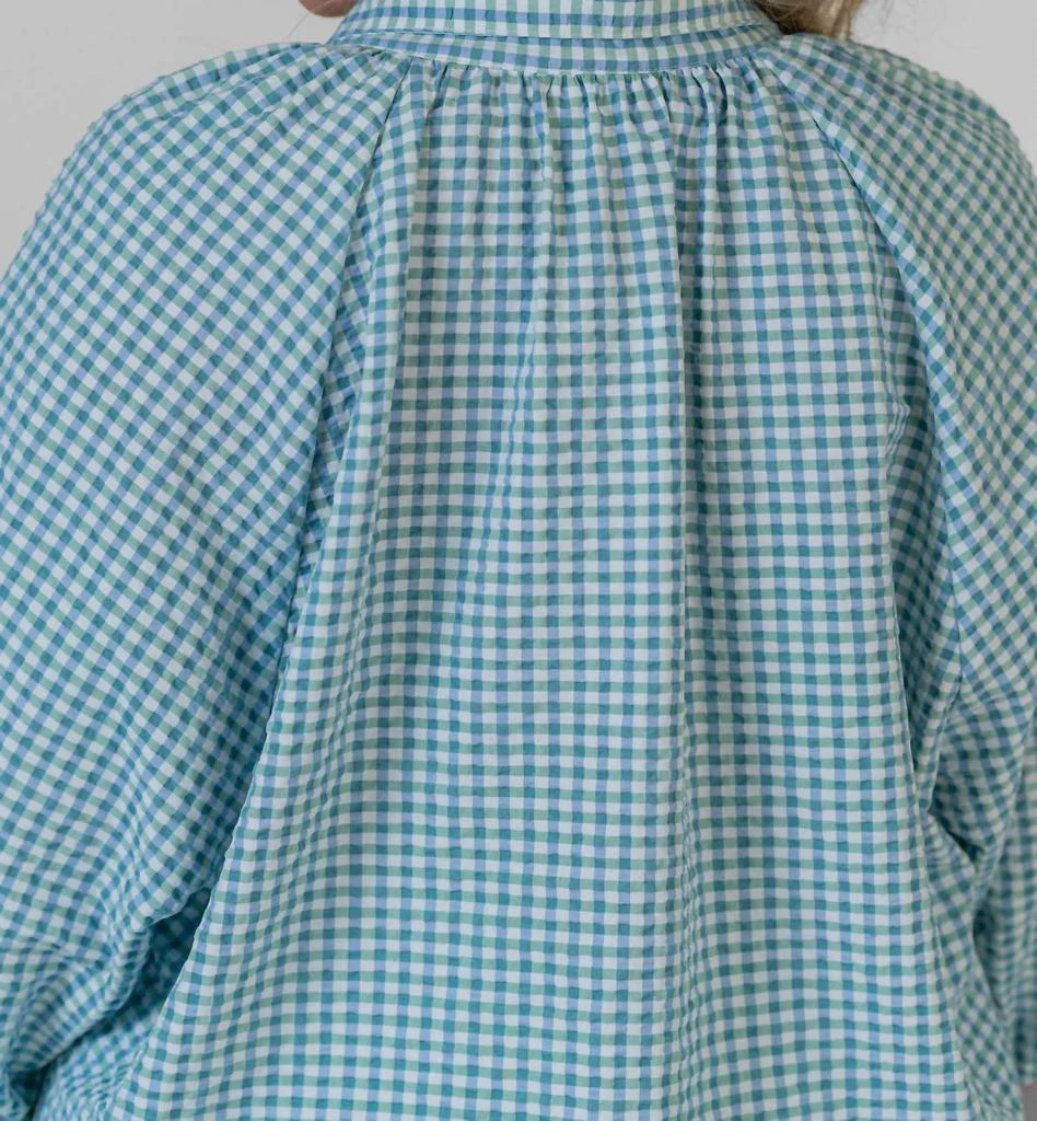 Finley Finley - Floaty Blouson-sleeve Seersucker Top 2