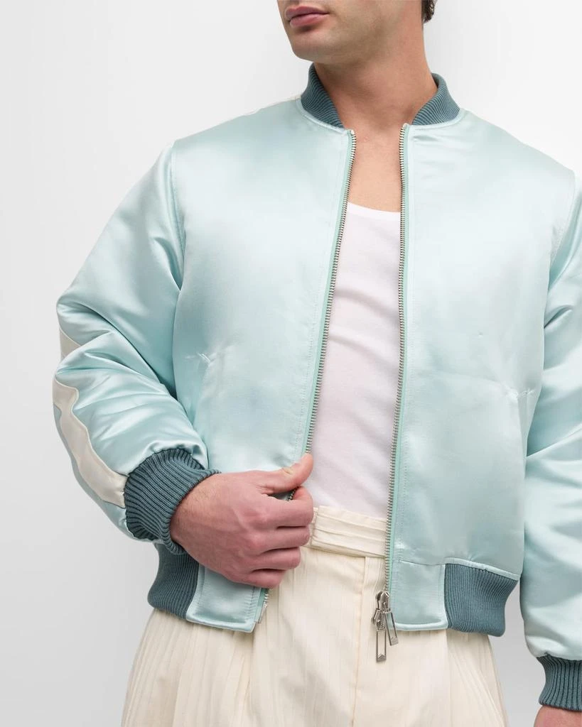 Rhude Men's Rhude Boys 02 Satin Bomber Jacket 7