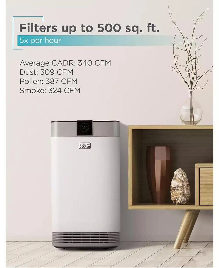 Black 
Decker BAPUV350 Air Purifier for Home Large Room with UV Light 4