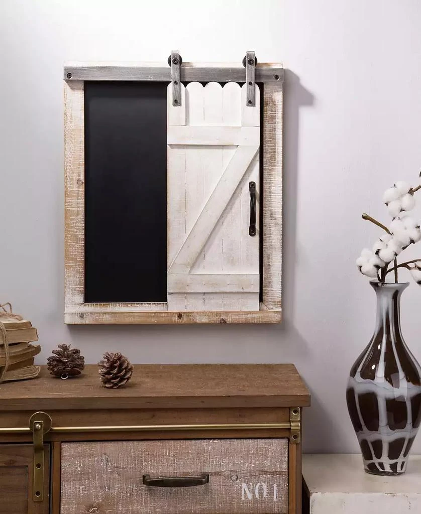 Glitzhome Farmhouse Wooden Chalkboard Barn Door 1