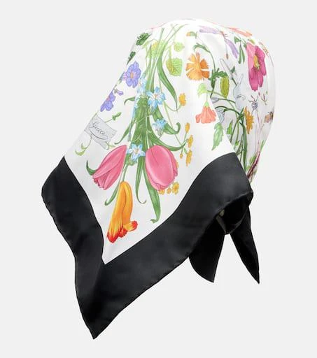 Gucci Floral silk twill scarf 4