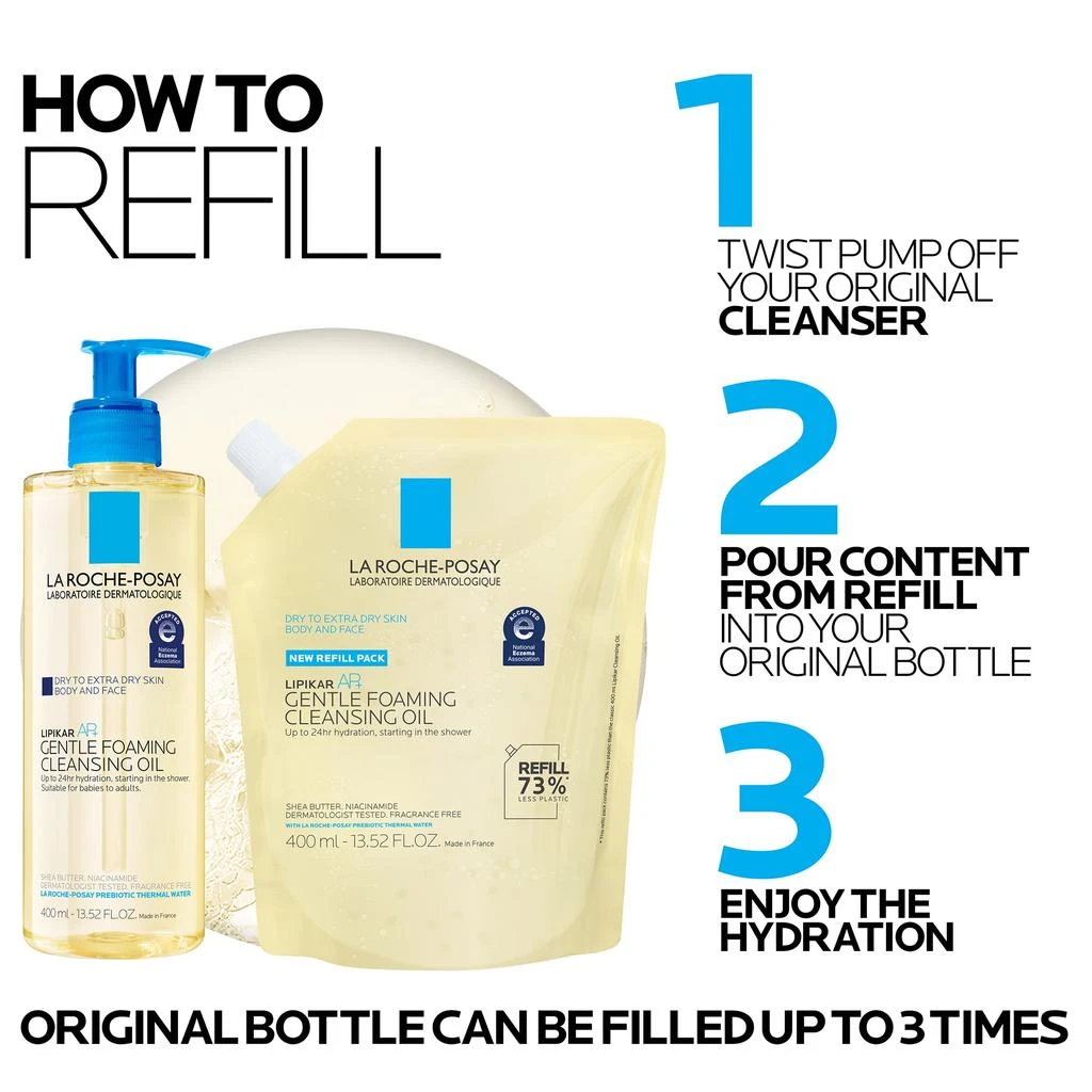 La Roche Posay La Roche-Posay Lipikar AP+ Gentle Foaming Cleansing Oil 7