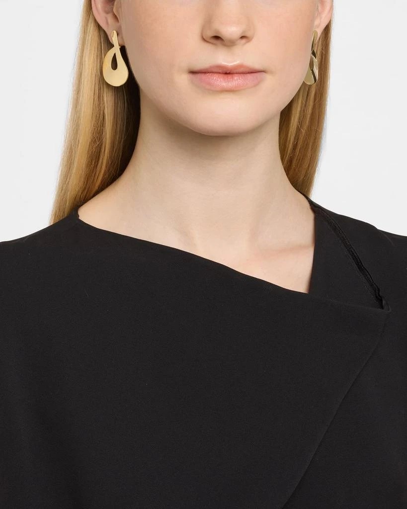 Ippolita 18K Yellow Gold Classico Wavy Organic Disc Post Earrings 2