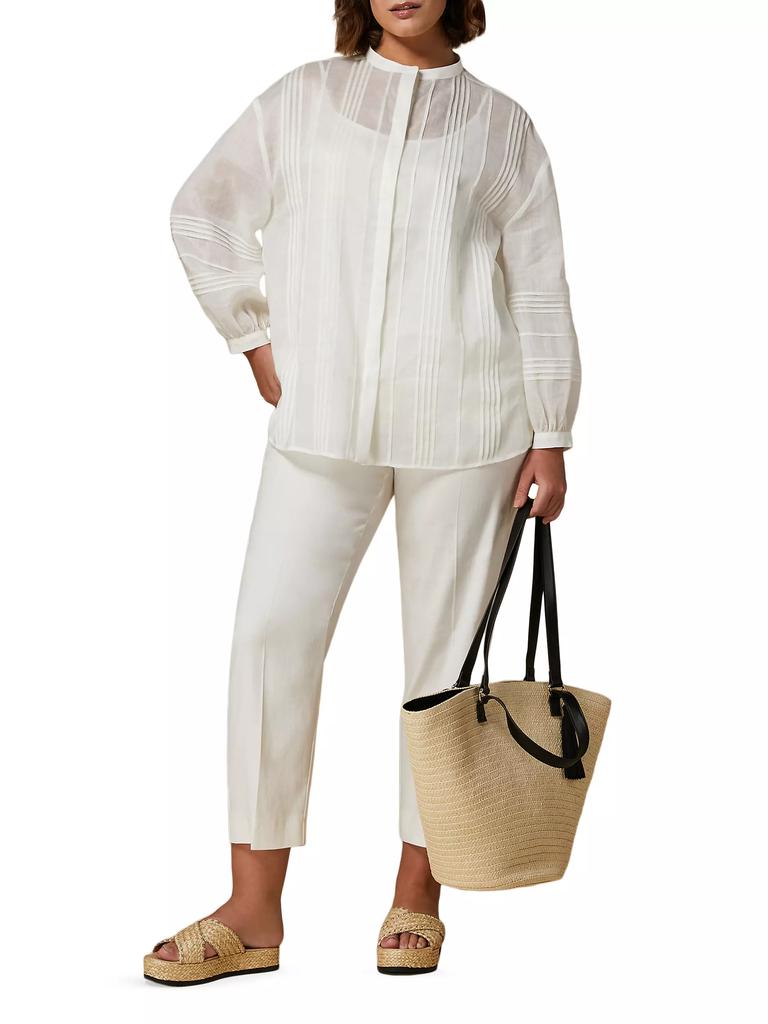 Marina Rinaldi Todi Canvas Button-Front Shirt