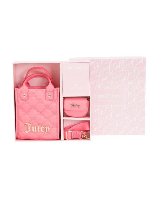 Juicy Couture 2pc Convertible Tote Set With Coin Pouch 5