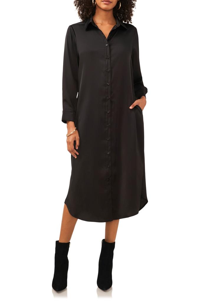 Vince Camuto Long Sleeve Midi Shirtdress