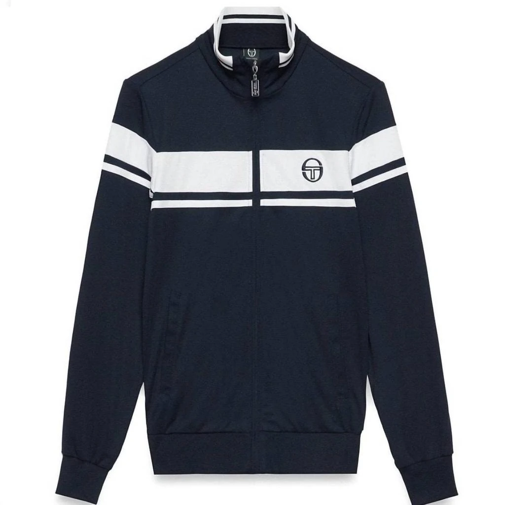 Sergio Tacchini Men's Zip-Up Track Jacket In Navy/white 1