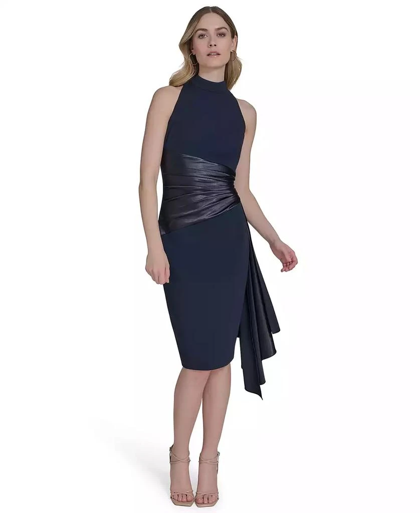 Eliza J Women's Waist-Wrap Scuba Sleeveless Midi Dress 1