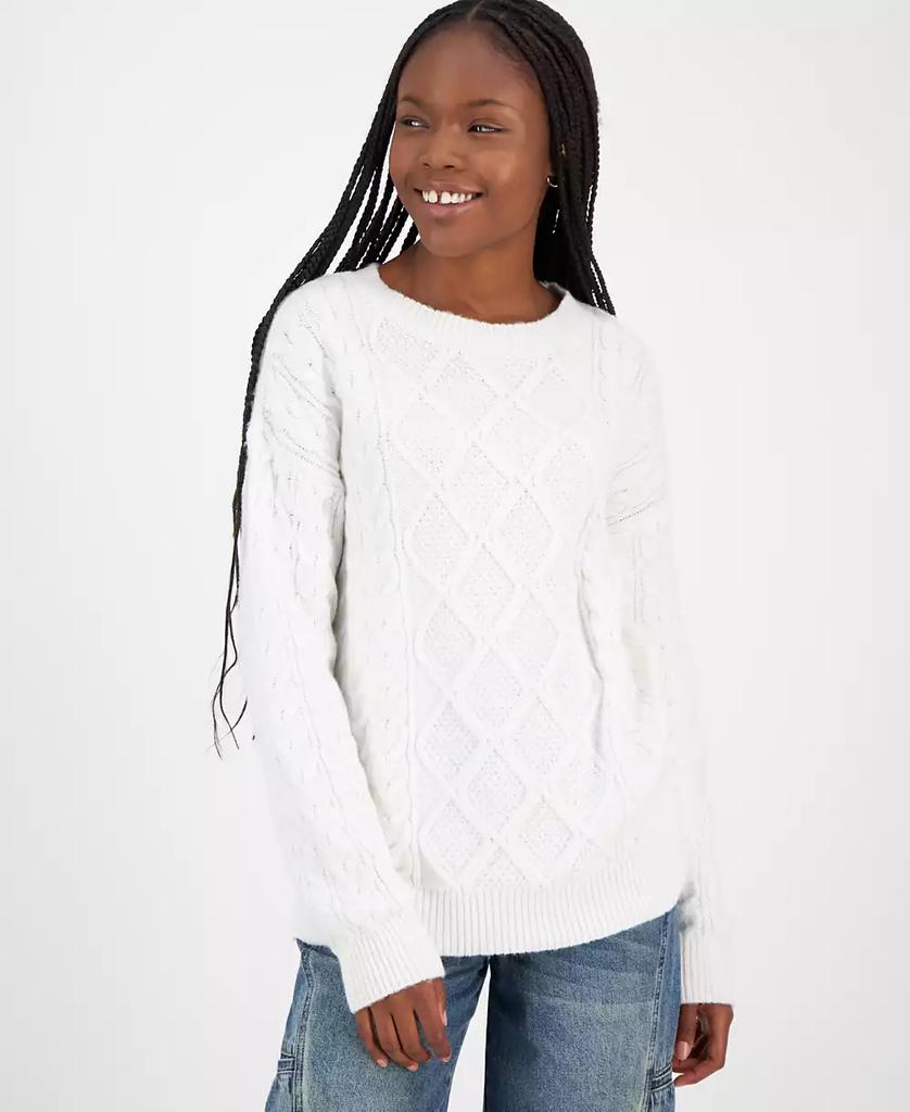 Ultra Flirt Juniors' Rory Chunky Cable-Knit Sweater
