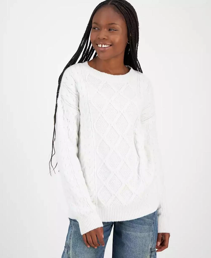 Ultra Flirt Juniors' Rory Chunky Cable-Knit Sweater 1