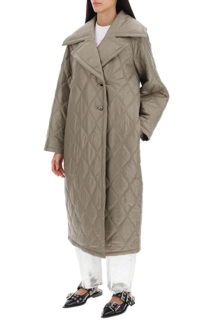 Ganni quilted oversized coat 4