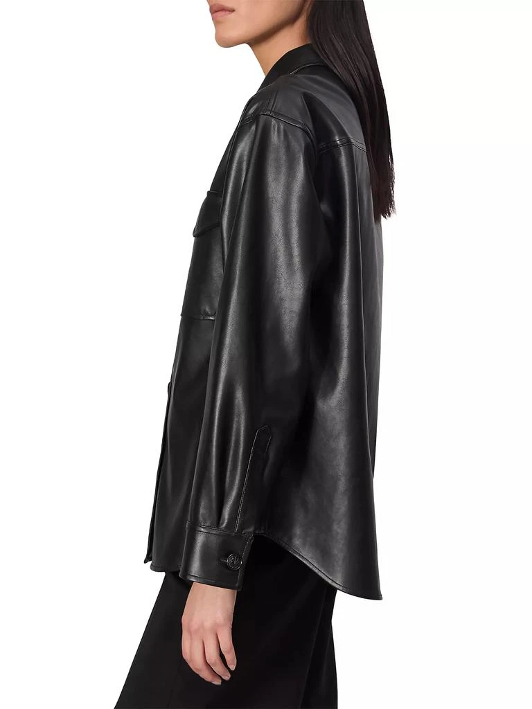 Rag & Bone Camilla Faux Leather Shirt Jacket 4