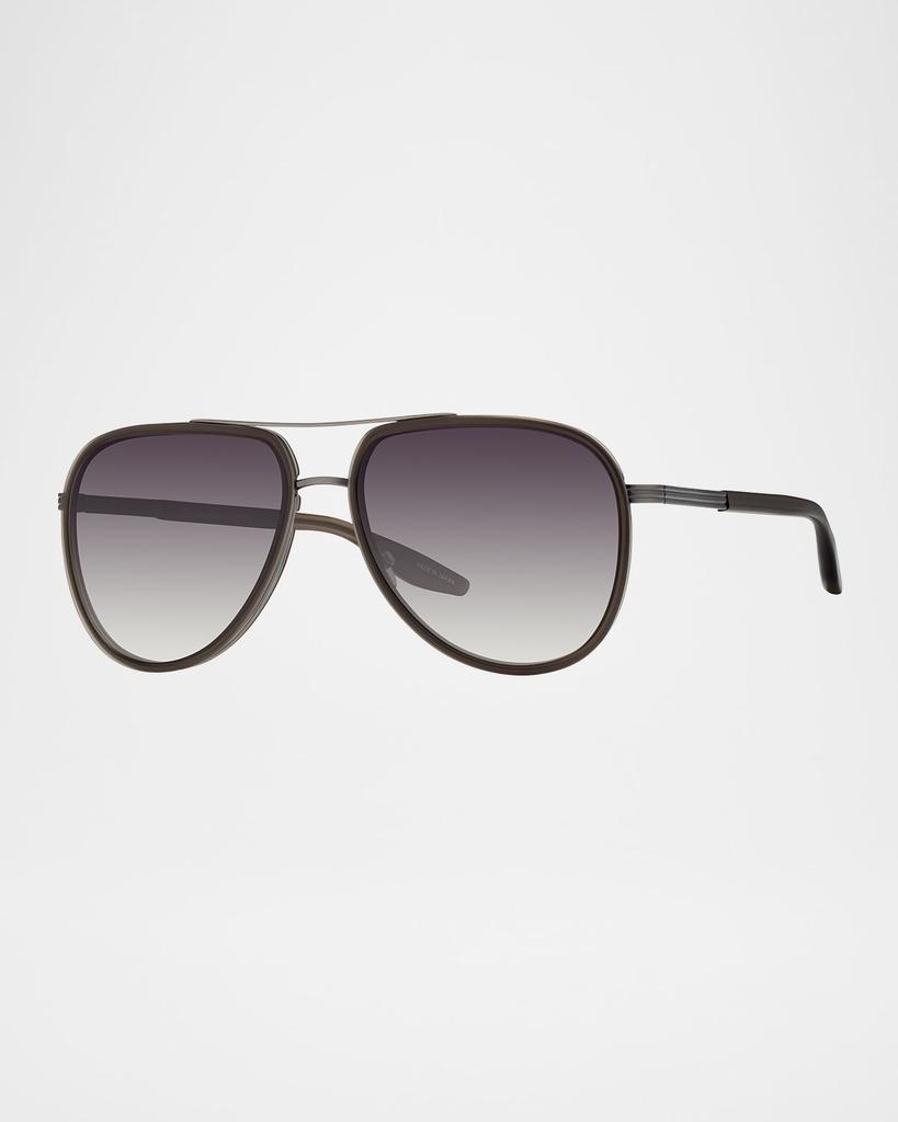 Barton Perreira Men's Cani Acetate and Titanium Aviator Sunglasses