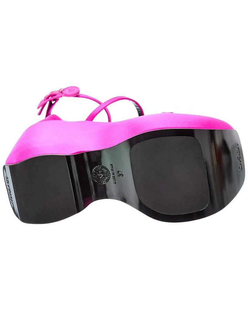 Versace Triplatform Satin Sandal 4