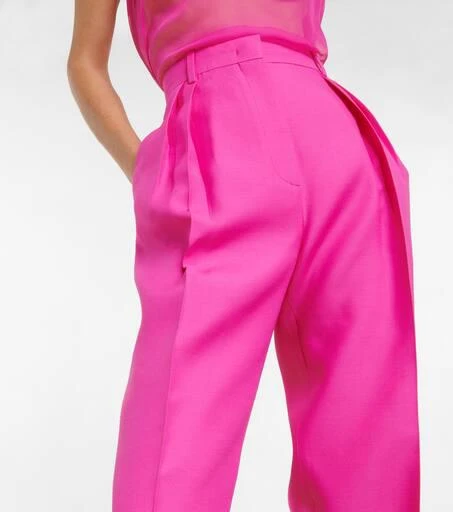 Valentino Straight wool and silk crêpe pants 4