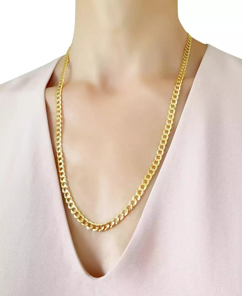 Italian Gold 24" Open Curb Link Chain Necklace (5-3/4mm) in Solid 14k Gold 2