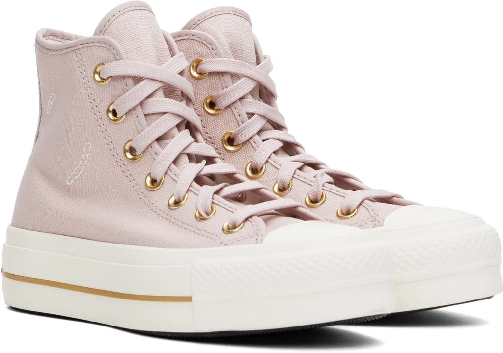 Converse Pink Chuck Taylor All Star Lift Platform Tailored Lines High Top Sneakers 4