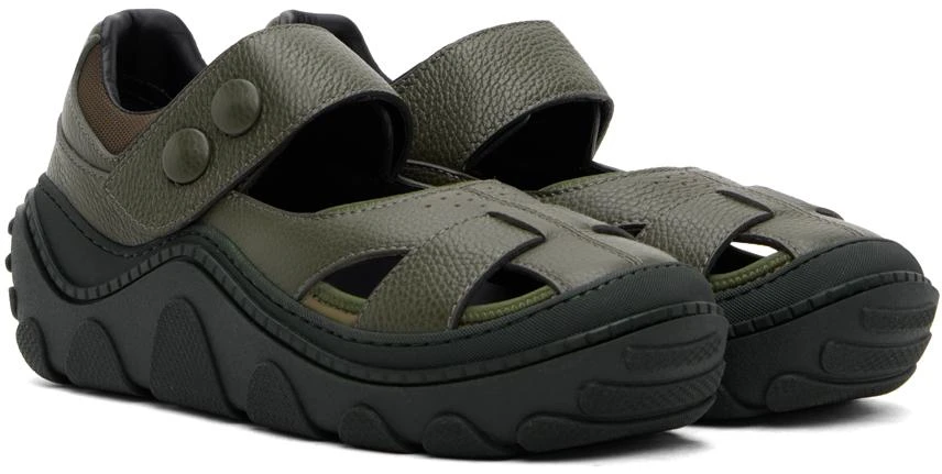 Kiko Kostadinov Khaki Hybrid Sandals 4