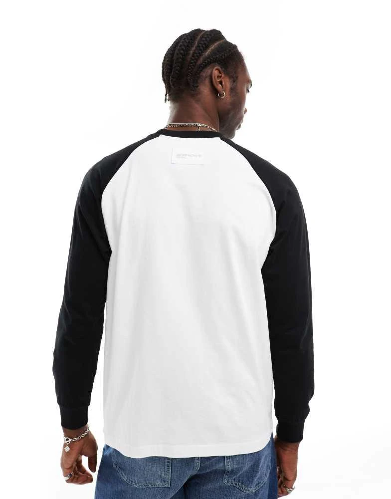 AAPE Aape by A Bathing Ape raglan long sleeve t-shirt in white & black 4