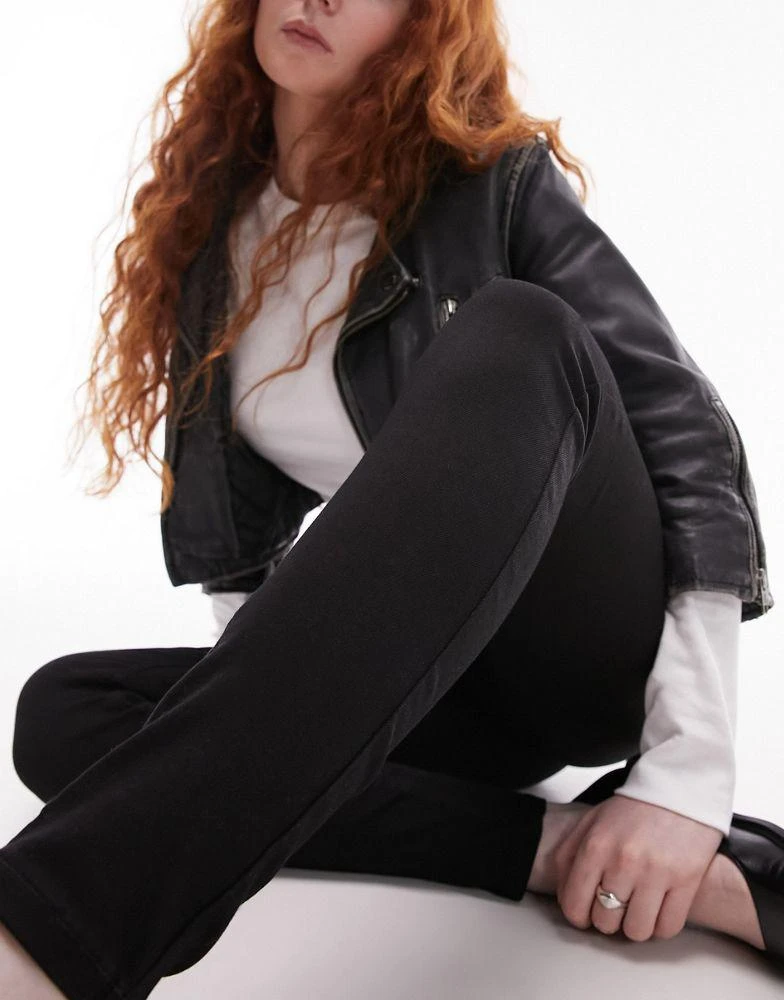Topshop Topshop Joni high rise super skinny jean in pure black 4