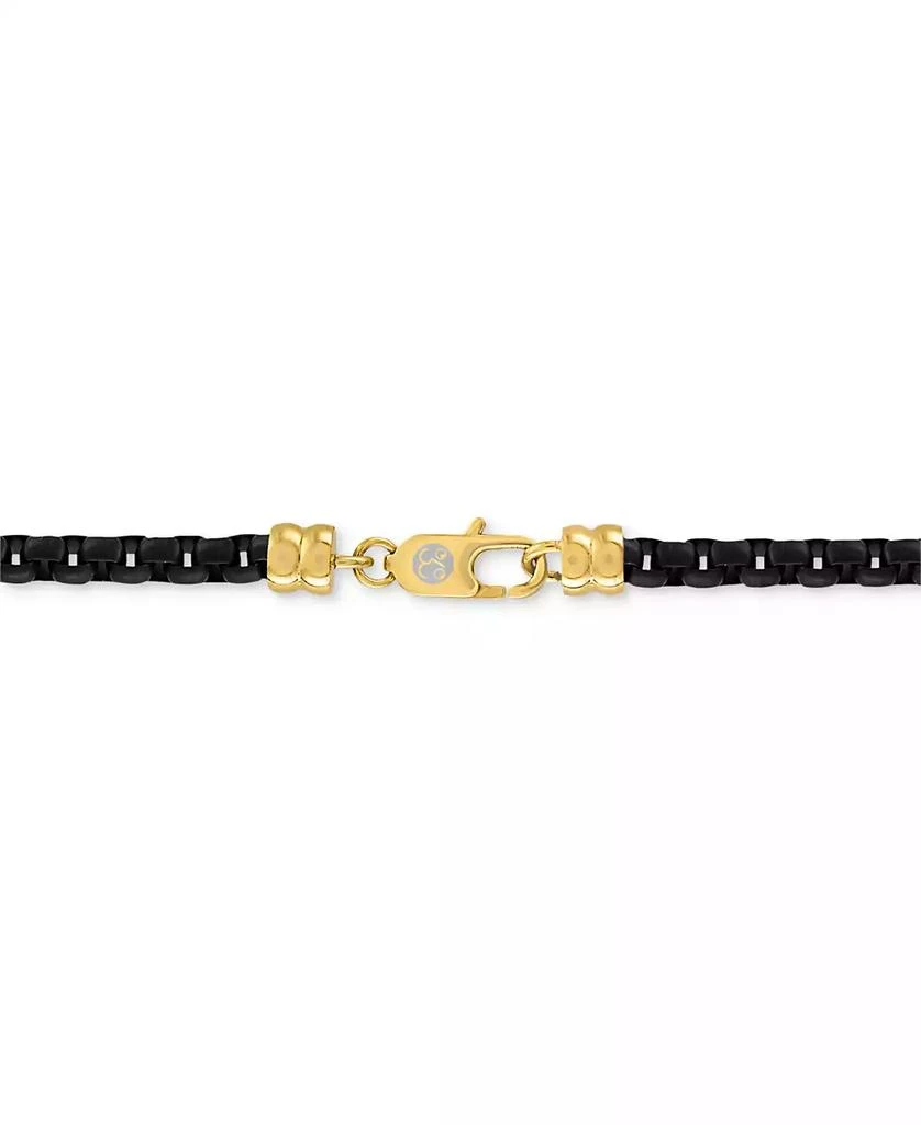Esquire Men's Jewelry Box Link 22" Chain Necklace in Black & Gold-Tone Ion Plated Stainless Steel, Exclusively at Macy's 4
