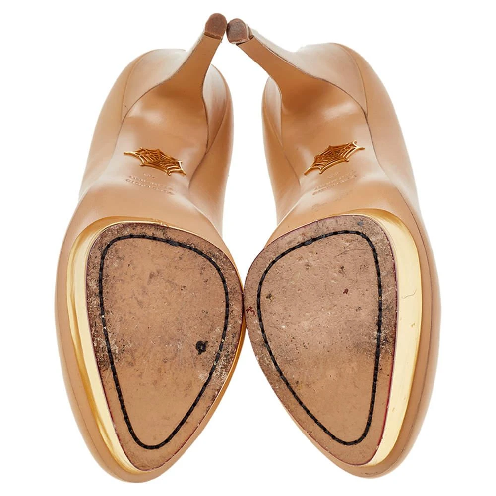 Charlotte Olympia Charlotte Olympia Beige Leather Dolly Platform Pumps Size 40 6