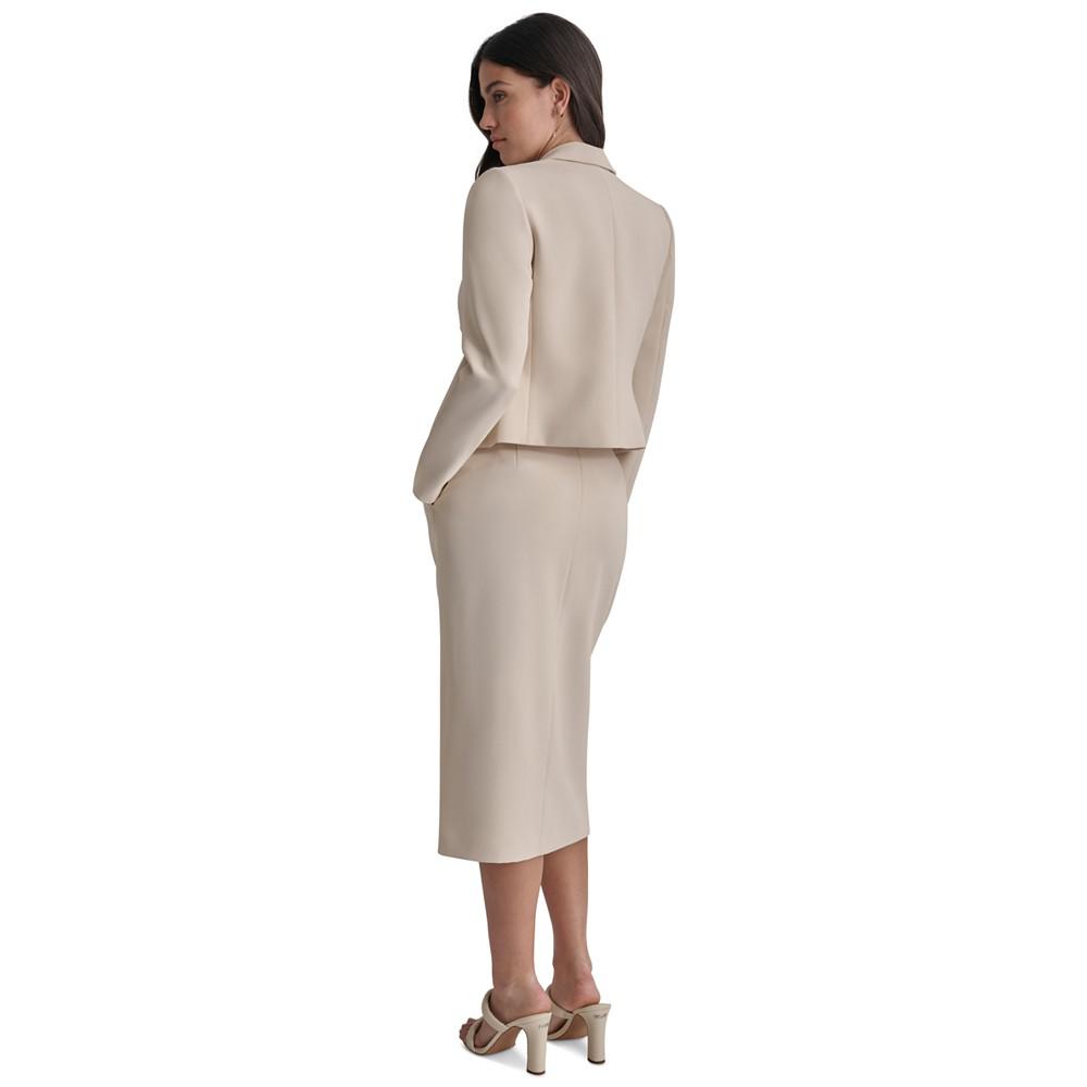 DKNY Women's Notch-Lapel Open-Front Cropped Blazer