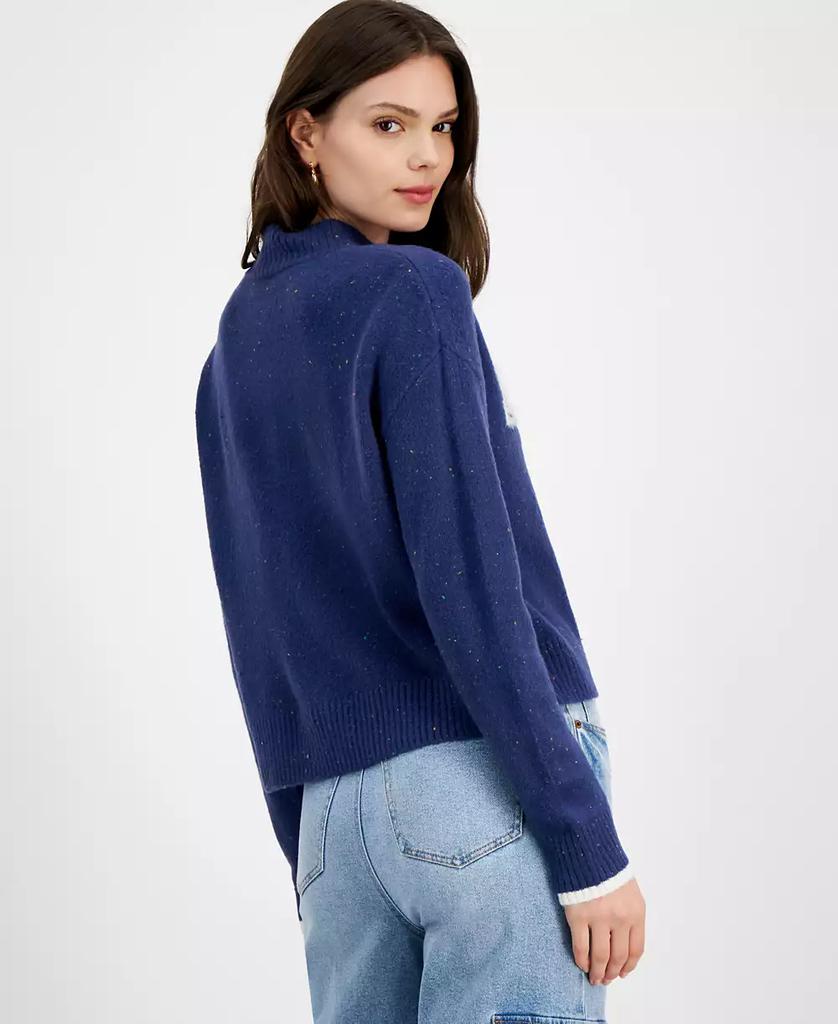 Hooked Up by IOT Juniors' Etoile Eyelash Crewneck Sweater